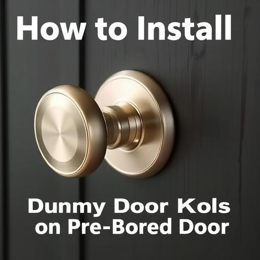 How to Install a Dummy Door Knob on a Pre-Bored Door