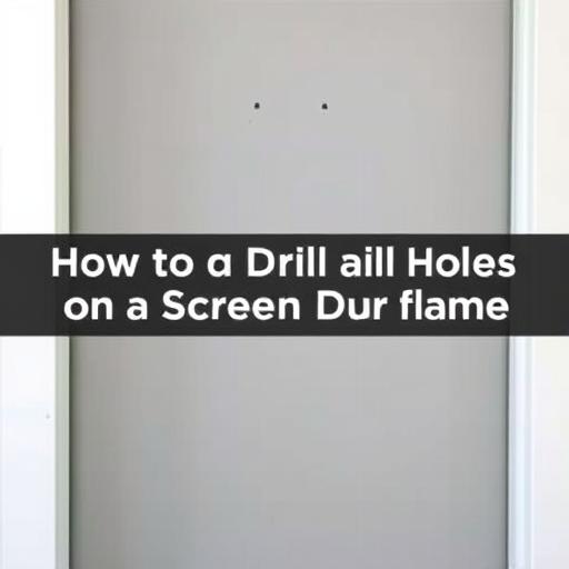 How to Cover Drill Holes on Screen Door Frame