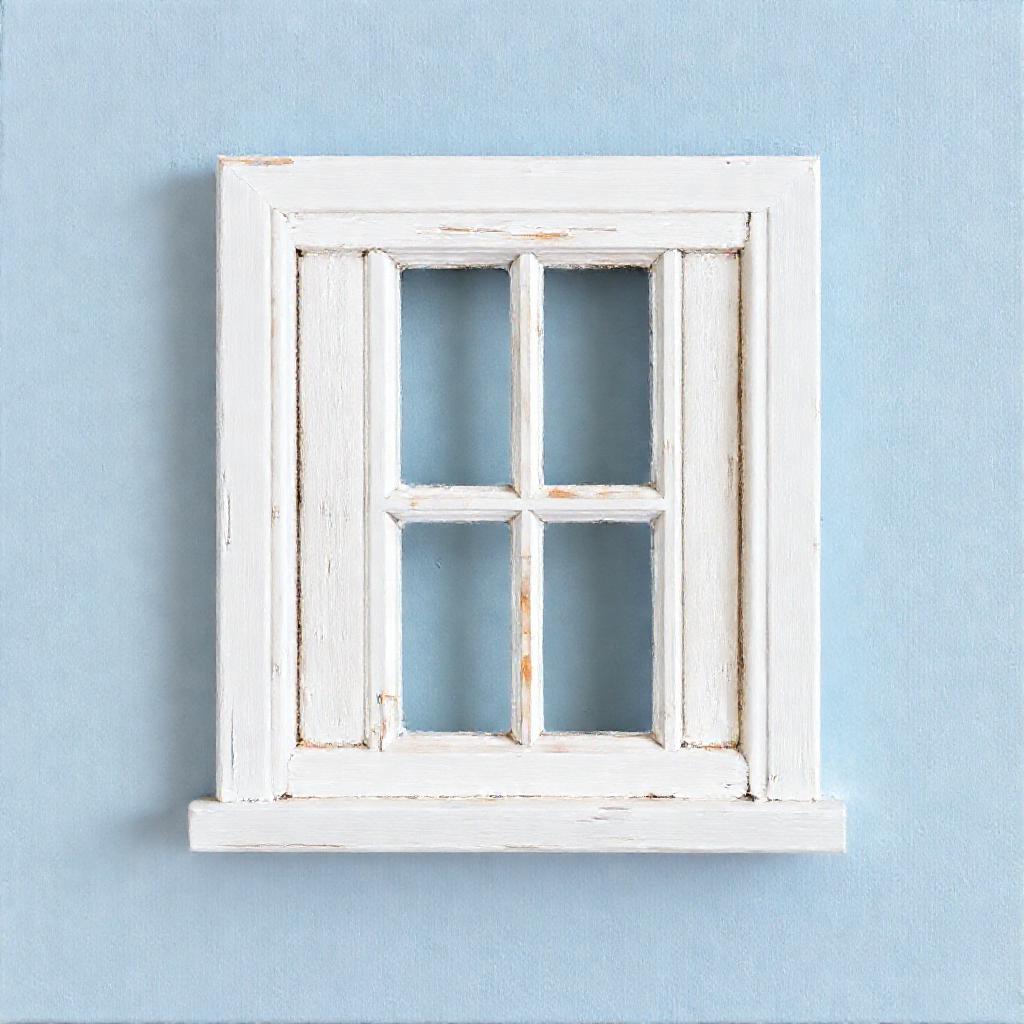 How to Paint Small Window Frames on a Canvas