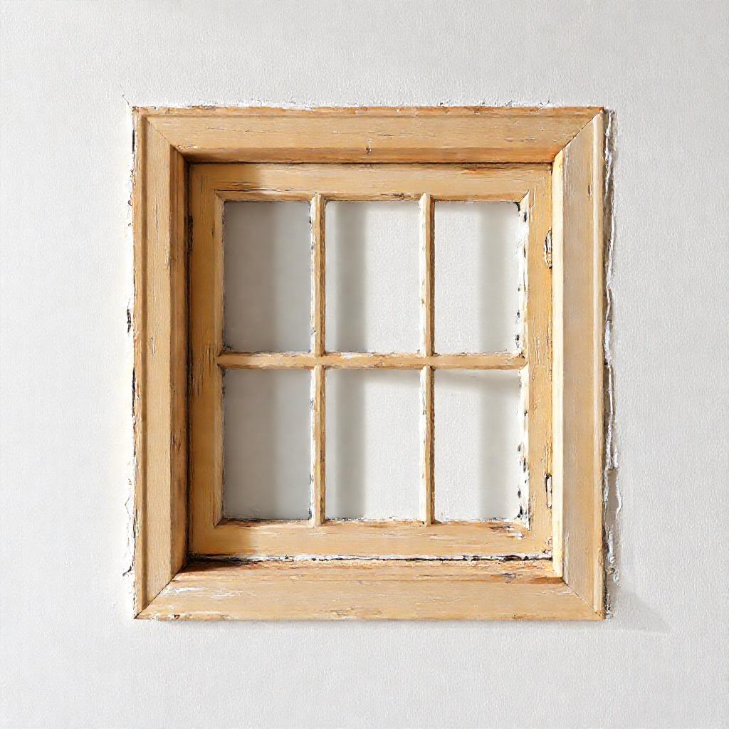 How to Paint Small Window Frames on a Canvas
